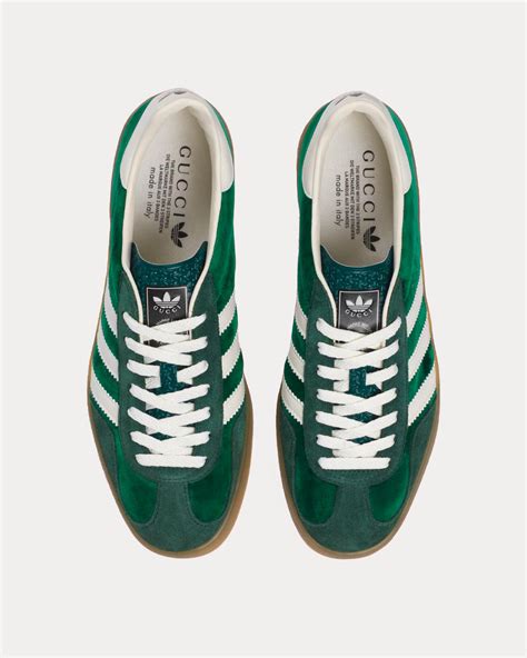 Adidas x Gucci suede green